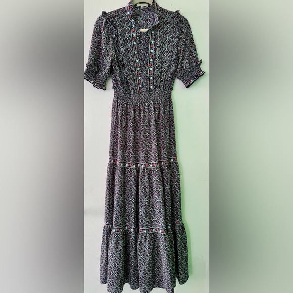 Max Studio Floral Print Top long boho style size small - Picture 2 of 4